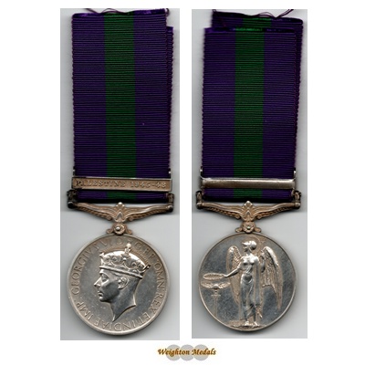 General Service Medal - Palestine 1945-48 - Pte. M Mabea General Service Medal - Palestine 1945-48 - Pte. M Mabea